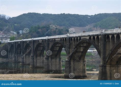 North Korea. Bridge editorial photography. Image of rivershore - 172099207