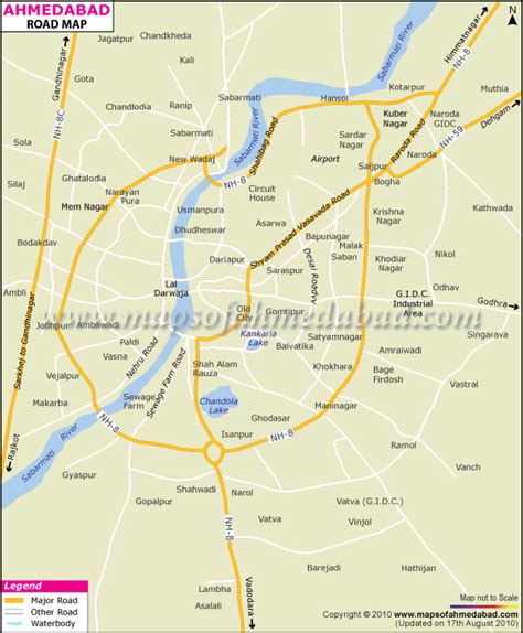 Ahmedabad Map - India