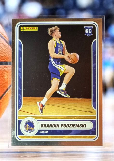 2023 24 NBA Sticker Card Collection Brandin Podziemski RC GS