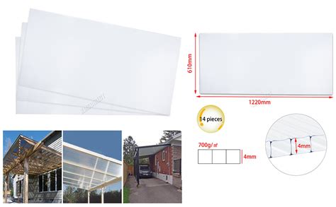 Birchtree 4mm Polycarbonate Greenhouse Sheets 14pcs Twinwall Roofing For Outdoor Glazing Panels