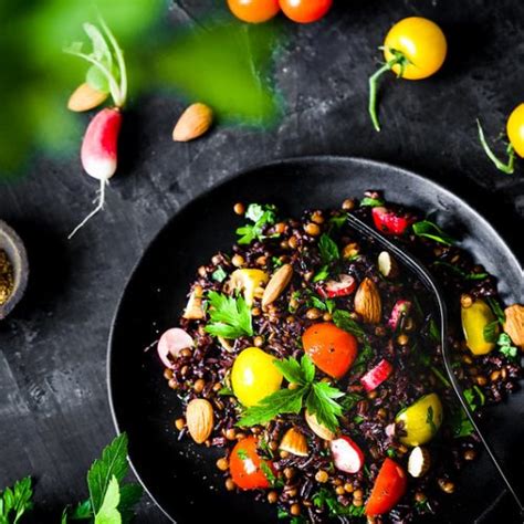 Salade De Riz Noir Pois Chiches Et Thon Recette Facile Et Saine Un