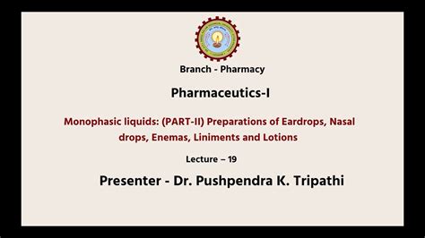 Pharmaceutics I Aktu Digital Education Youtube