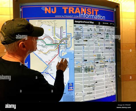 New Jersey Transit Map Penn Station Nyc Stock Photo Alamy