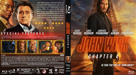 John Wick Chapter 4 2023 1 Blu Ray And 1 Dvd Cover Etsy