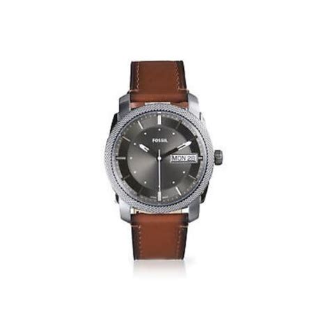 Fossil FS5900 Elegant Machine Three Hand Date Brown Eco Leather Watch