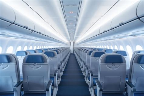 Premium AI Image Empty Passenger Seats In Cabin Of The Aircraft Plane