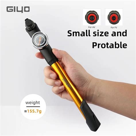 Giyo Psi Bike Pump Mini Hand Bicycle Pump Hidden Hose Design T