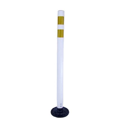 Three D Traffic Works In White Round Delineator Post With High