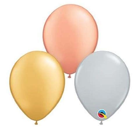 Qualatex Tri Color Metallic Assortment Cm Latex Luftballons