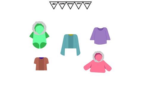 Winter Clothes Art Design Illustration Graphic By Maherartdesign