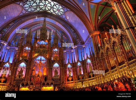 Montreal cathedral interior, Quebec Stock Photo - Alamy