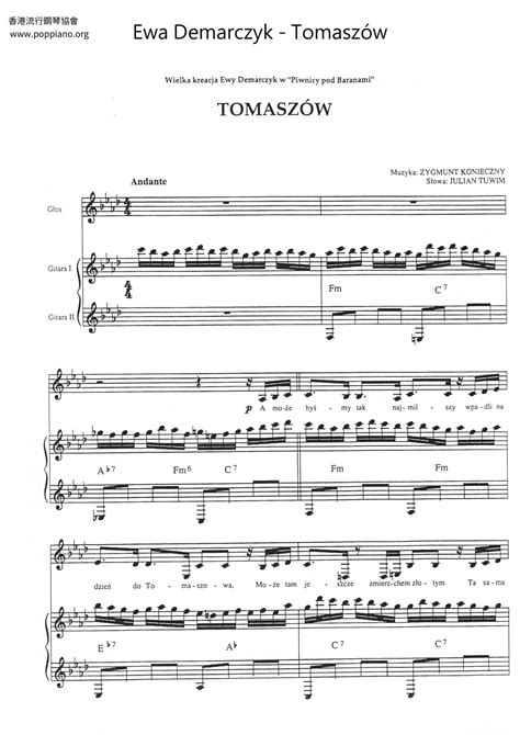 Ewa Demarczyk Tomaszów Sheet Music pdf Free Score Download