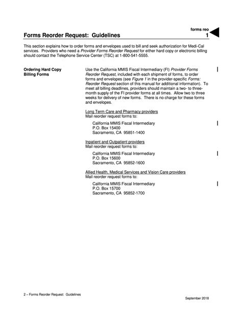 Fillable Online Forms Reorder Request Guidelines Forms Reo Fax Email