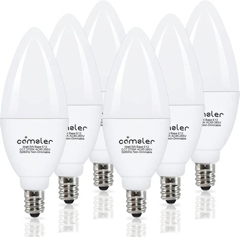 Comzler Led Candelabra Bulb Ceiling Fan Light Bulbs E Led Bulb