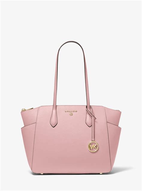 Michael Kors Marilyn Medium Saffiano Leather Tote Bag In Pink Lyst Canada