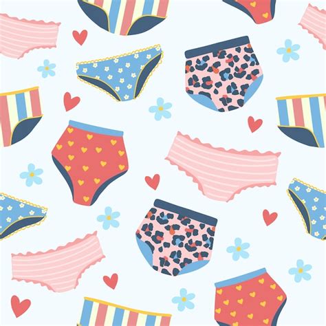 Premium Vector Seamless Pattern With Woman Lingerie And Underwear