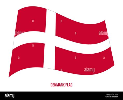 Denmark Flag Waving Vector Illustration On White Background Denmark