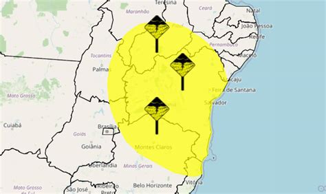 Alerta Amarelo Para Temporais Chuva Intensa Raios E Ventania Em