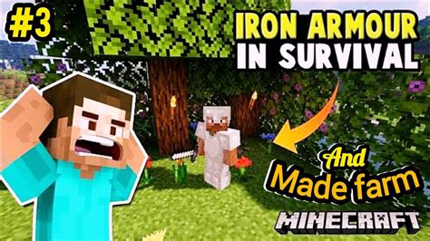 I Craft Fully Iron Armor Me My Friend Minecraft Survival Series Part 3