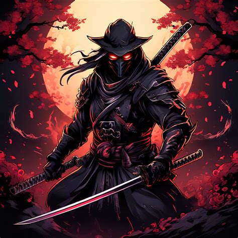 An demon ninja holding Masamune-Katana in anime style by Luca Negura ...