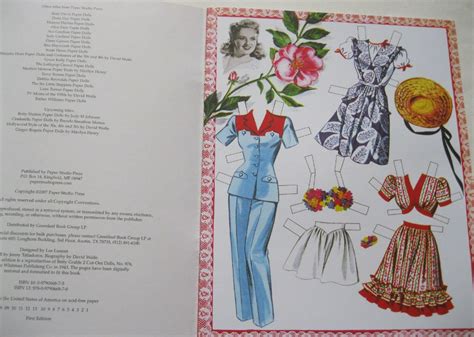 Pin Up Queen Betty Grable Vintage Reproduction Paper Dolls Special