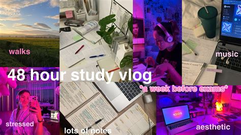 Hour Study Vlog Productive Week Before Exams Gcse Youtube