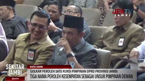 GOLKAR PEROLEH SATU KURSI PIMPINAN DPRD PROVINSI JAMBI YouTube