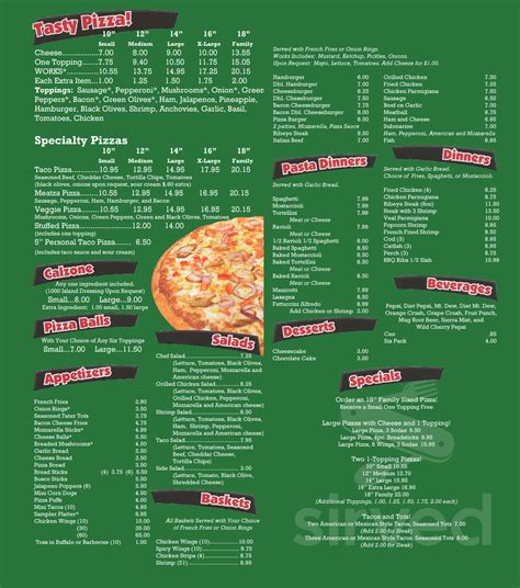 Palermo's Pizza menu in Beloit, Wisconsin, USA