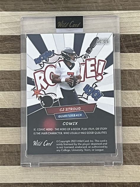 2023 Wild Card Alumination Comix CJ Stroud Rookie Silver Ice Rookie