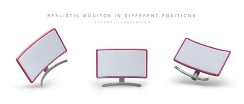 Curved Computer Monitor Vector Images (over 2,700)