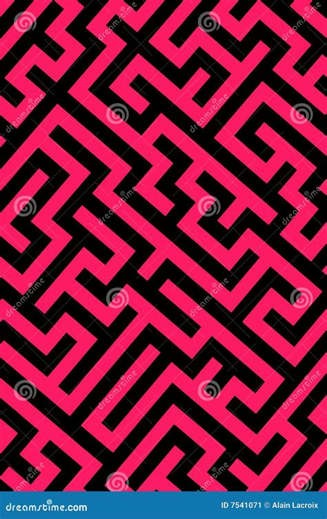 Pink Maze Background Stock Illustration Illustration Of Interconnected 7541071