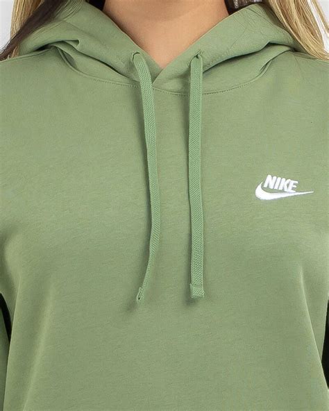 Shop Nike Club Hoodie In Oil Greenwhite Fast Shipping And Easy Returns