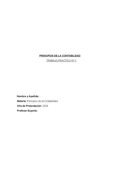 TP 1 Princ De La Contabilidad PRINCIPIOS DE LA CONTABILIDAD