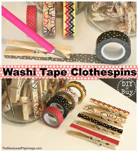 Crafts Washi Tape Diy Clothespins Diy Washi Tape Crafts