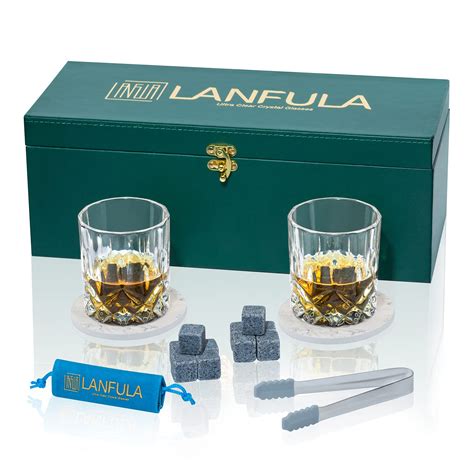 Buy Lanfula Whiskey Stones And Glasses T Set 10 Granite Whisky