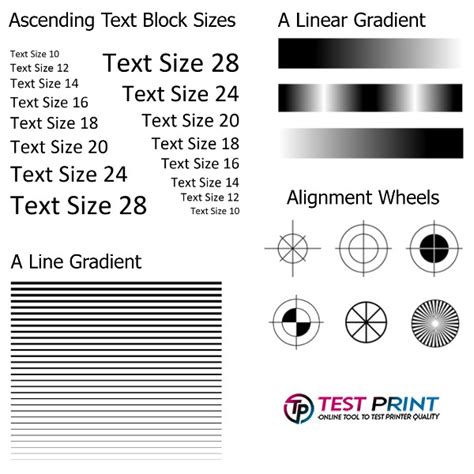 Printer Test Page Grayscale