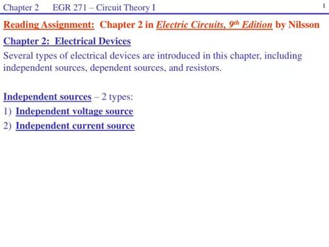 PPT Reading Assignment Chapter 2 In Electric Circuits 9 Th Edition