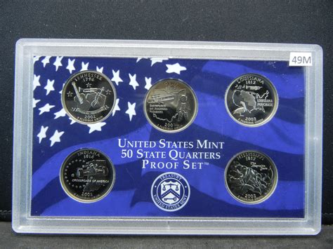 2002 United States Mint 50 State Quarters Proof Set TN OH L