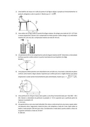 Lista De Exerc Cios De Mec Nica Classica Um Bal O De Ar Quente