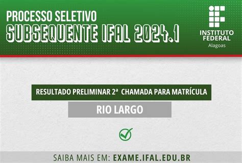 Confira Resultado Preliminar Da Chamada Para Matr Cula Em Curso