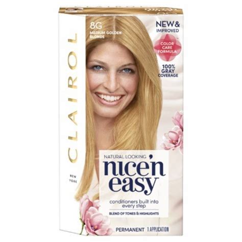 Clairol Nice N Easy Hair Color 8g Medium Golden Blonde Pack Of 16