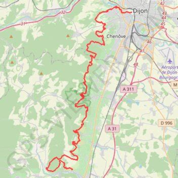 Trace GPS Parcours Félix Batier Dijon Nuits Saint Georges