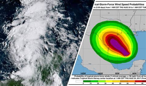 Hurricane Harvey Path When Will Hurricane Harvey Hit Texas Latest Map