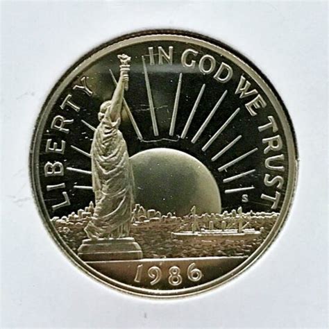 Ellis Island Statue Of Liberty Silver Dollar And Clad Half