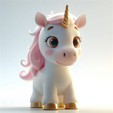 Premium Photo A White Unicorn With Pink Hair And Pink Hair Is