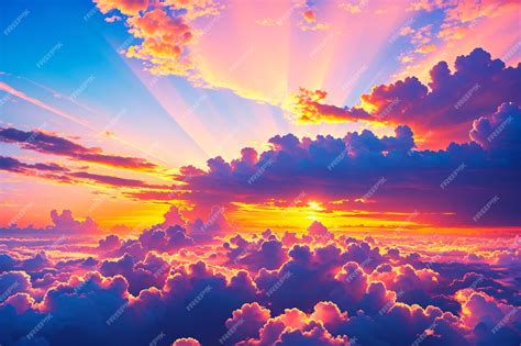 Premium AI Image | Amazing clouds at sunset