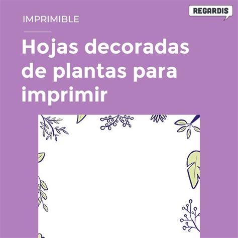 Hojas Decoradas Para Imprimir Pdf Regardis