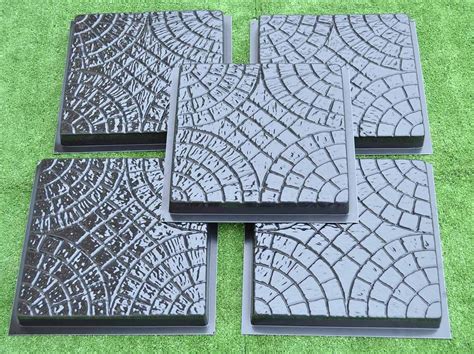 Svitmolds 5 Pcs Plastik Molds Casting Concrete Paving