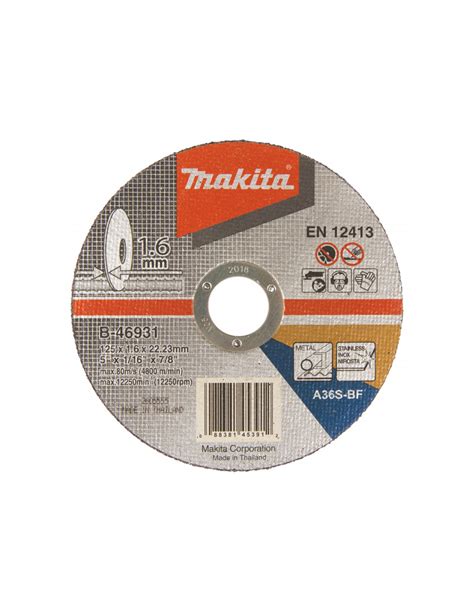 Disque à tronçonner Métal Inox diam 125 1 6mm épaisseur MAKITA