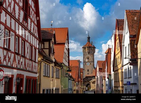 Beautiful Architecture Of Romantic Rothenburg Ob Der Tauber With